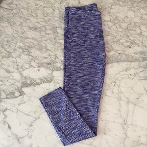 Fabletics Blue & White Striped Leggings
